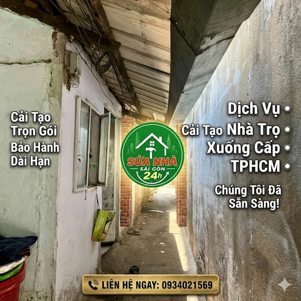 Nhà trọ xuống cấp cần cải tạo