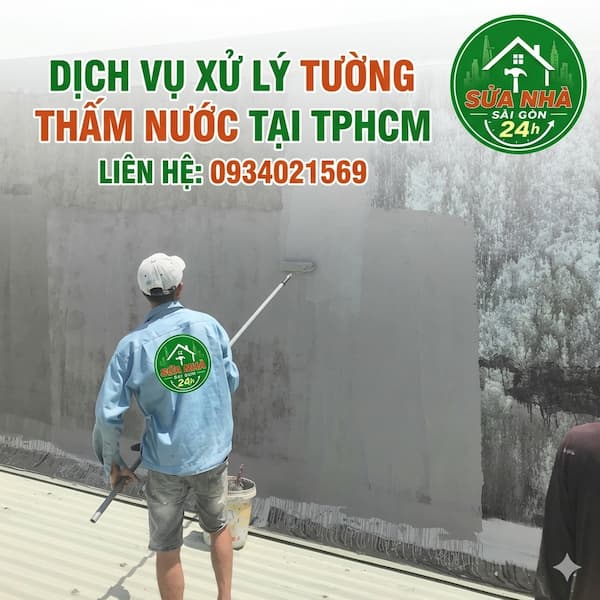 Dịch vụ xử lý tường nhà bị thấm nước tại tphcm