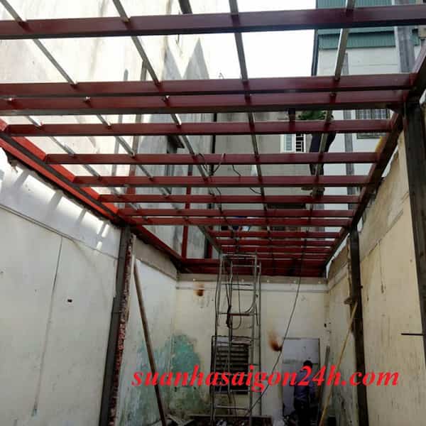 Nâng tầng nhà cấp 4 bằng hệ khung thép chắc chắn