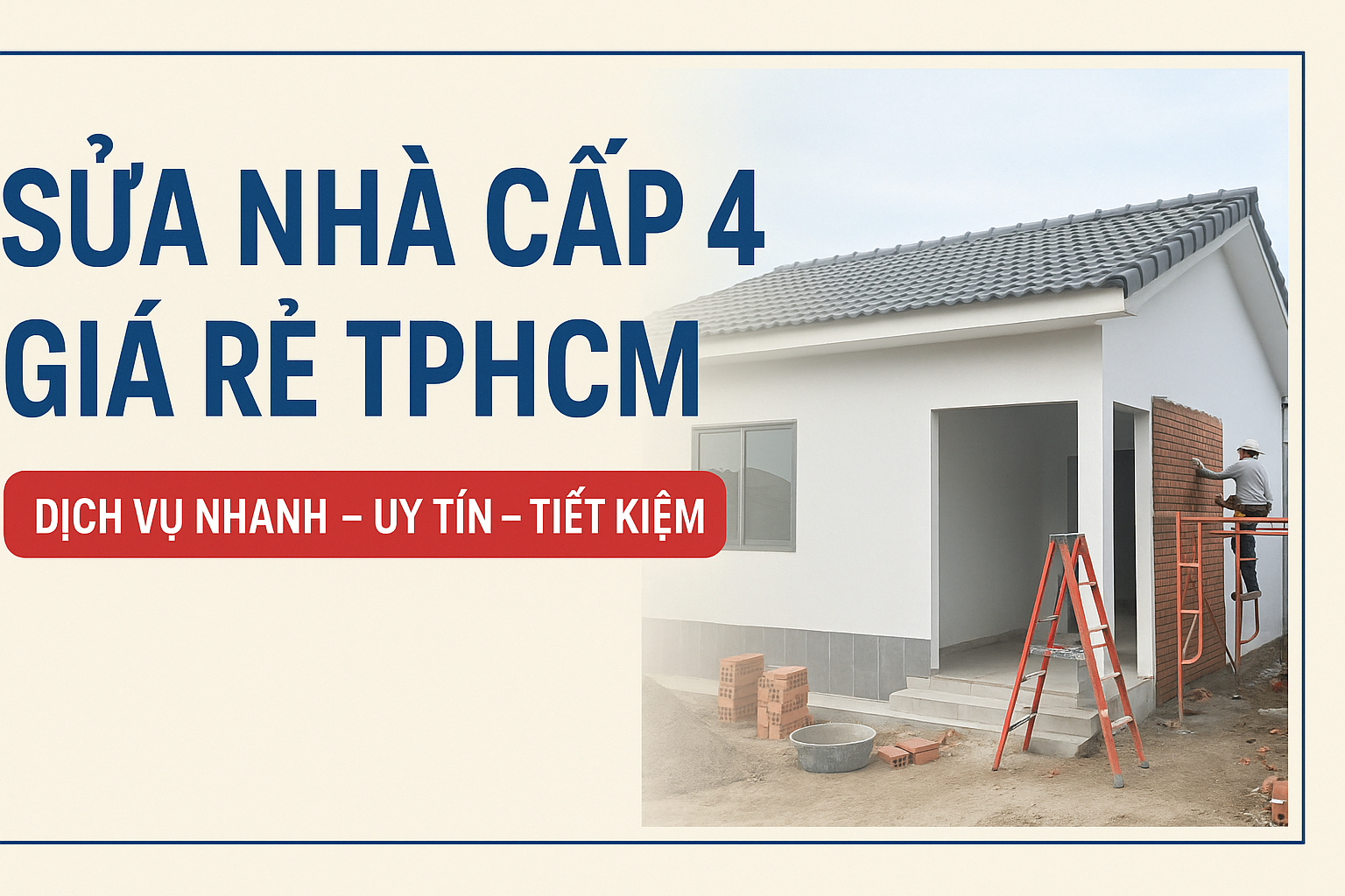 Sửa Nhà Cấp 4 Giá Rẻ TPHCM – Giải Pháp Tiết Kiệm Cho Mọi Gia Đình
