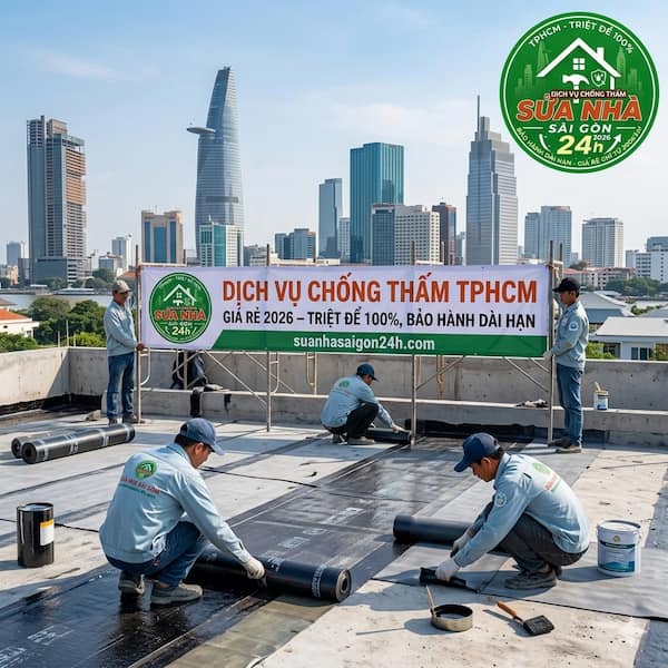Dịch Vụ Chống Thấm TPHCM Giá Rẻ 2026 – Triệt Để 100%, Bảo Hành Dài Hạn