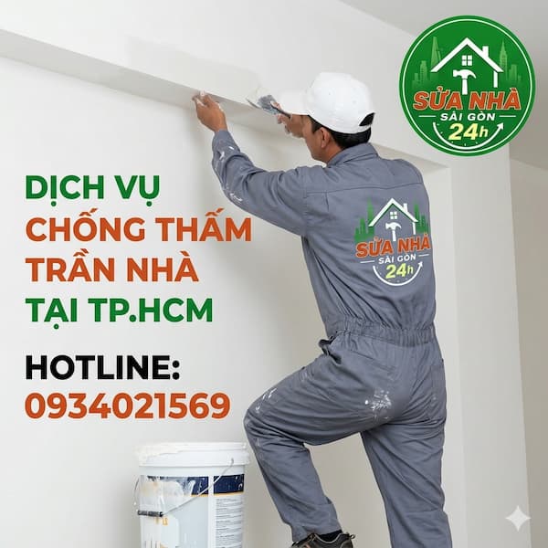 Chống Thấm Trần Nhà Tại TPHCM Triệt Để 100% – Giá Rẻ Khảo Sát Báo Giá Miễn Phí