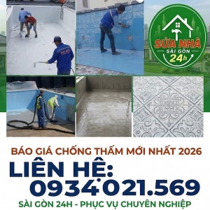 Báo Giá Chống Thấm 2026 Tại TPHCM | Thi Công Triệt Để 100%, Bảo Hành 5 năm
