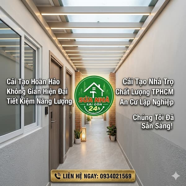 cải tạo sửa chữa nhà trọ xuống cấp tại tphcm